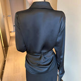 ドレープサテンシャツ01312