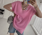 Vネックニットセットアップ01079