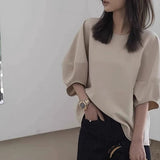 ランタンスリーブ半袖Tシャツ01425