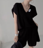Vネックニットセットアップ01079