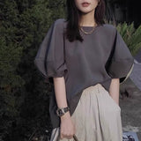 ランタンスリーブ半袖Tシャツ01425