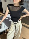 ノースリーブニットトップス01096