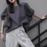 ランタンスリーブ半袖Tシャツ01425