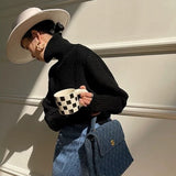 ロングカフスハイネックニット00912