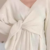 リブVネッククロスセーター01316