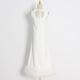 【新作早割4/14まで】バックリボンフェザードレス01603