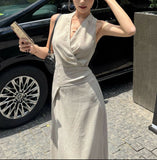 【新作早割4/21まで】ラップデザインVネックワンピース 01609