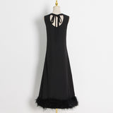 【新作早割4/14まで】バックリボンフェザードレス01603