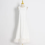 【新作早割4/14まで】バックリボンフェザードレス01603