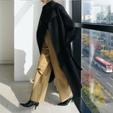 【新作早割11/18まで】ノーカラーロングコート01535