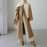 【新作早割11/18まで】ノーカラーロングコート01535