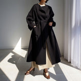 【新作早割11/18まで】ノーカラーロングコート01535