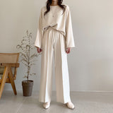 【新作早割11/25まで】エレガントトップス＆ストレートパンツ00896