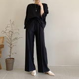 【新作早割11/25まで】エレガントトップス＆ストレートパンツ00896