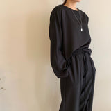 【新作早割11/25まで】エレガントトップス＆ストレートパンツ00896