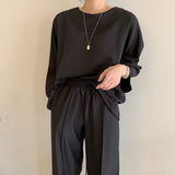 【新作早割11/25まで】エレガントトップス＆ストレートパンツ00896