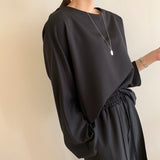 【新作早割11/25まで】エレガントトップス＆ストレートパンツ00896