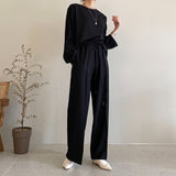 【新作早割11/25まで】エレガントトップス＆ストレートパンツ00896