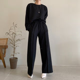 【新作早割11/25まで】エレガントトップス＆ストレートパンツ00896