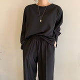 【新作早割11/25まで】エレガントトップス＆ストレートパンツ00896