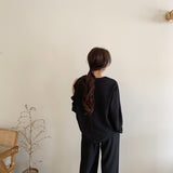 【新作早割11/25まで】エレガントトップス＆ストレートパンツ00896