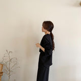 【新作早割11/25まで】エレガントトップス＆ストレートパンツ00896