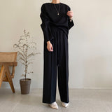 【新作早割11/25まで】エレガントトップス＆ストレートパンツ00896