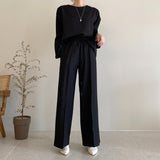 【新作早割11/25まで】エレガントトップス＆ストレートパンツ00896