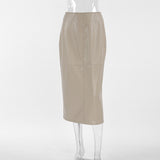 【新作早割11/25まで】ストレートシルエットレザースカート01540