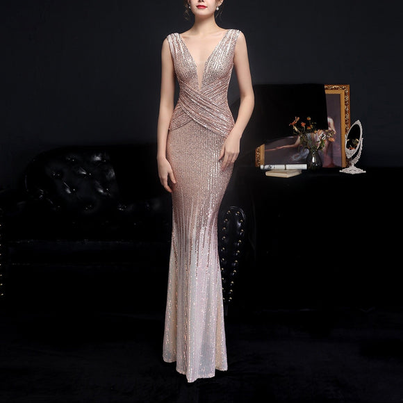 【新作早割12/2まで】オーロラグリッターマーメイドドレス01541