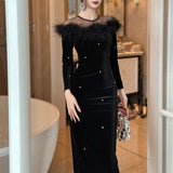 【新作早割12/23まで】フェザーラインベロアドレス01548