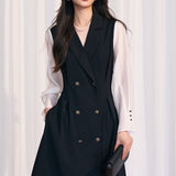 【新作早割2/10まで】テーラード風ドッキングワンピース01572