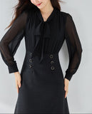 【新作早割2/10まで】シアーボウタイドッキングワンピース01573