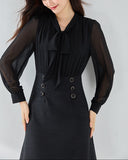 【新作早割2/10まで】シアーボウタイドッキングワンピース01573