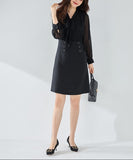 【新作早割2/10まで】シアーボウタイドッキングワンピース01573