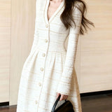 【新作早割2/10まで】エレガントラインツイードワンピース01574