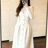 【新作早割2/10まで】エレガントラインツイードワンピース01574