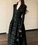 【新作早割2/10まで】エレガントラインツイードワンピース01574