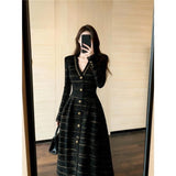 【新作早割2/10まで】エレガントラインツイードワンピース01574