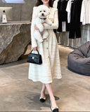 【新作早割2/10まで】エレガントラインツイードワンピース01574