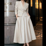 【新作早割2/10まで】ショート丈ジャケット＆フレアスカートセット01575