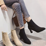 【新作早割11/11まで】スリムゴアヒールブーツ01532