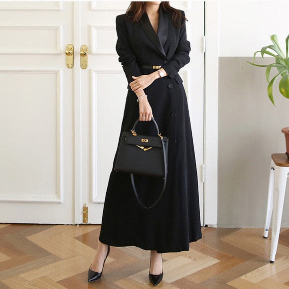 【新作早割11/11まで】ダブルブレストスーツコート(ベルト付）01533