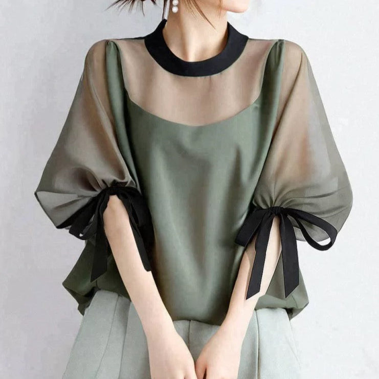 OKIRAKUオキラク＊オーガンジートップス新品 tops | okirakustore