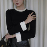 【新作早割11/4まで】パールネックリブニット01528