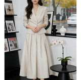 【新作早割2/10まで】ショート丈ジャケット＆フレアスカートセット01575