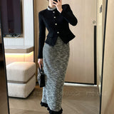 【新作早割1/27まで】	クラシックパールショートジャケット+スカートセット01564