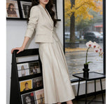 【新作早割2/10まで】ショート丈ジャケット＆フレアスカートセット01575