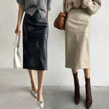 【新作早割11/25まで】ストレートシルエットレザースカート01540