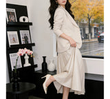 【新作早割2/10まで】ショート丈ジャケット＆フレアスカートセット01575